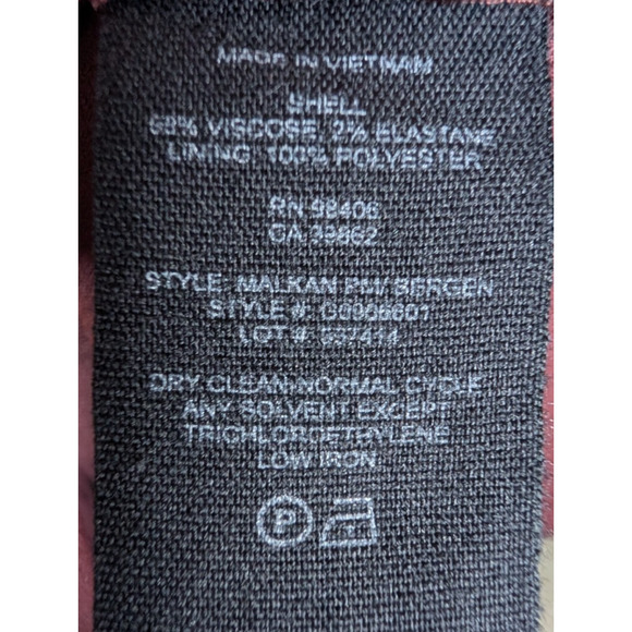 Theory Sleeveless Maroon Layered Hem Dress Satin Tiered Ruffle Modern Romantic 0 - Picture 9 of 10